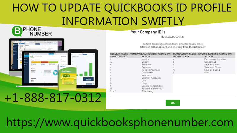 update QuickBooks Id Profile Information