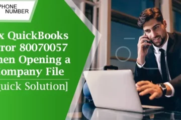 QuickBooks Error 80070057 57 (When Opening a Company File)