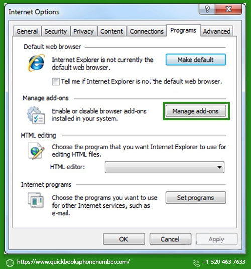 disable add ons on Internet Explorer