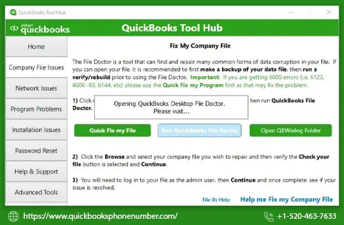 Run the QuickBooks File Doctor Tool
