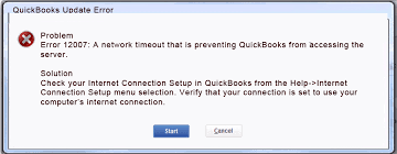 Error 12007 quickbooks