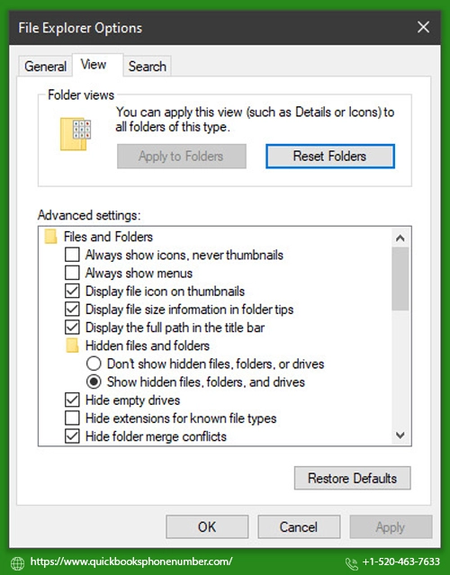 Show hidden files folders 