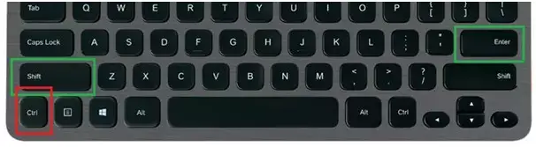 Click ctrl + shift + Enter on keyboard- Screenshot