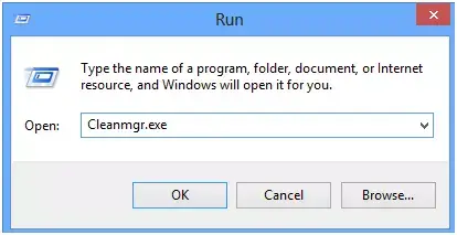 cleanmgr.exe in command prompt window - Screenshot