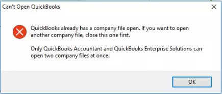 QuickBooks won't open screenshot